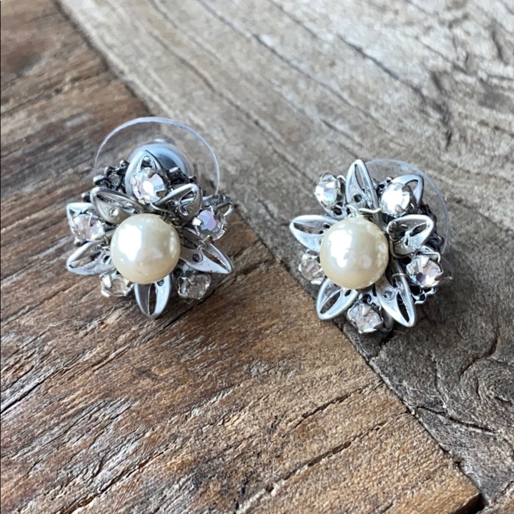 Miriam Haskell Pearl Studs - image 1
